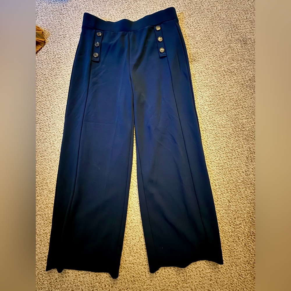 LOFT Navy Blue Pants Wide Leg Pants